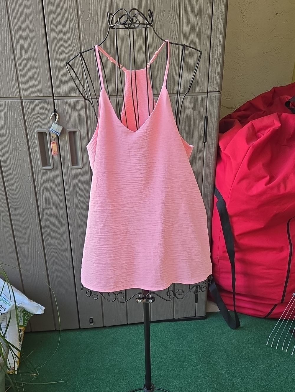Zenana Pink Double-Strap V-Neck Camisole Tank